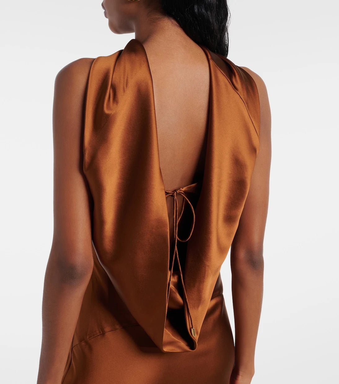Rebecca Vallance - Phoenix draped silk satin cocktail dress