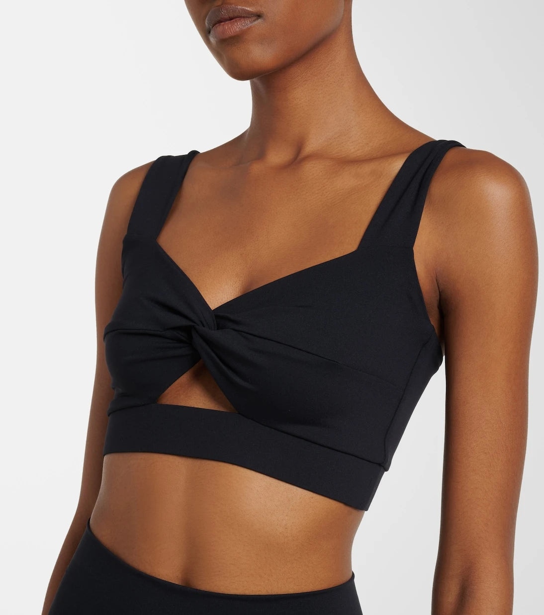 Norba - Shell cutout ruched sports bra