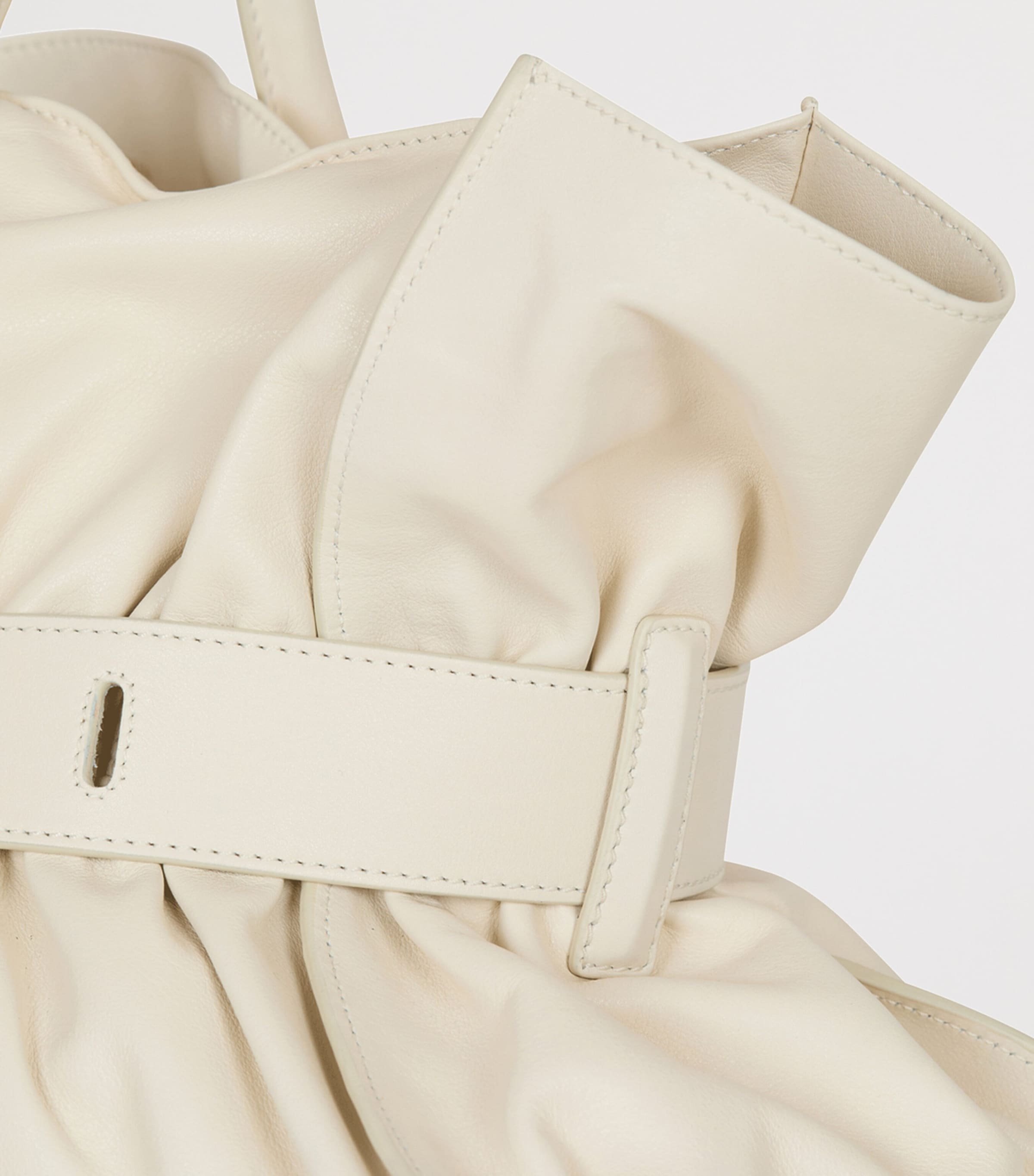 Balmain White Large Leather Anthem Shoulder Bag