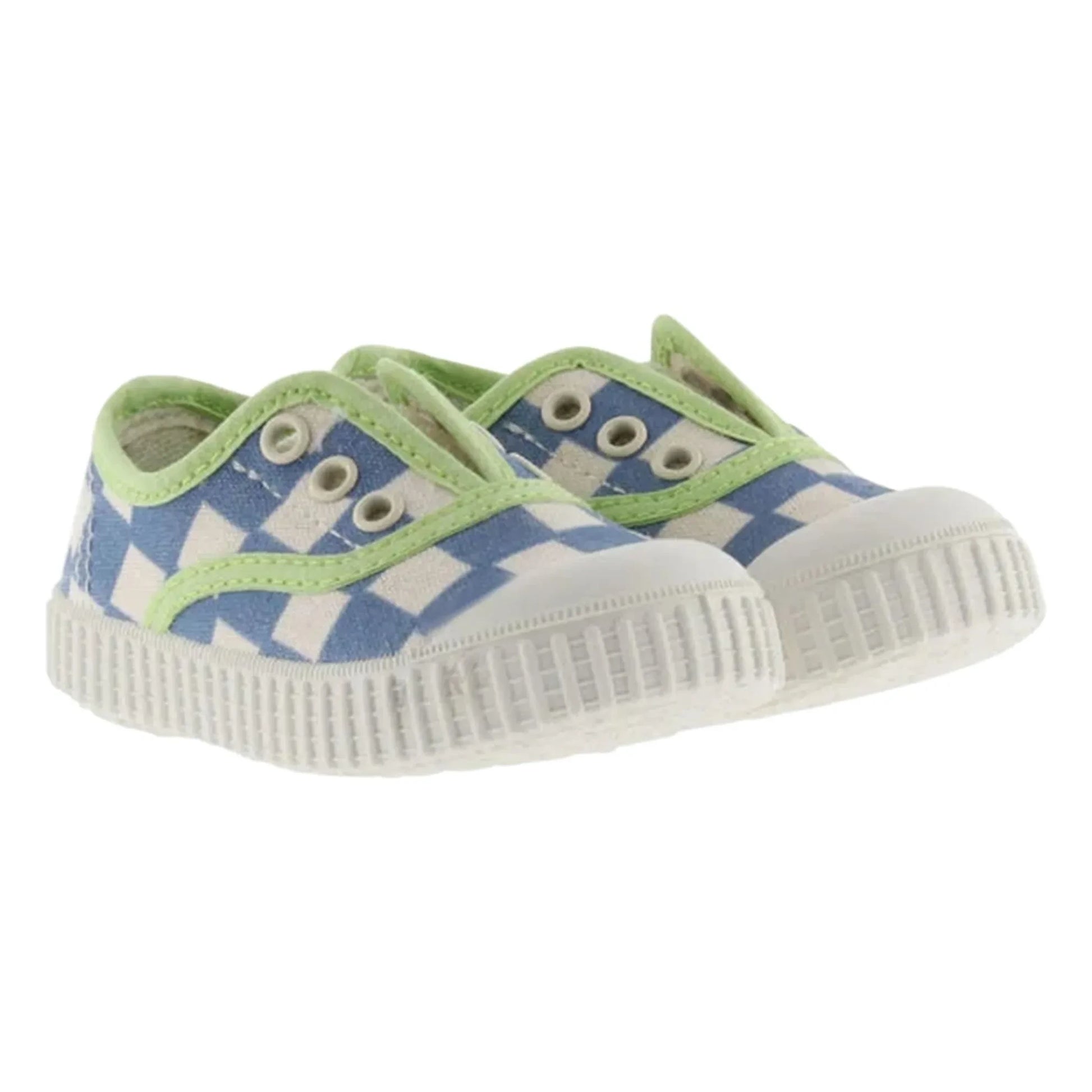 Victoria - Lona Square Scratch Sneakers | Blue