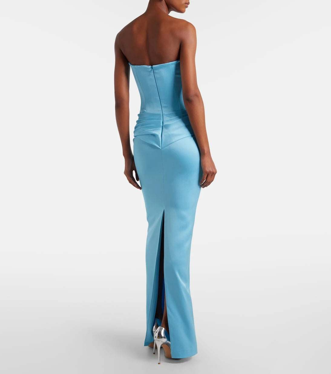 Alex Perry - Crêpe satin bustier gown