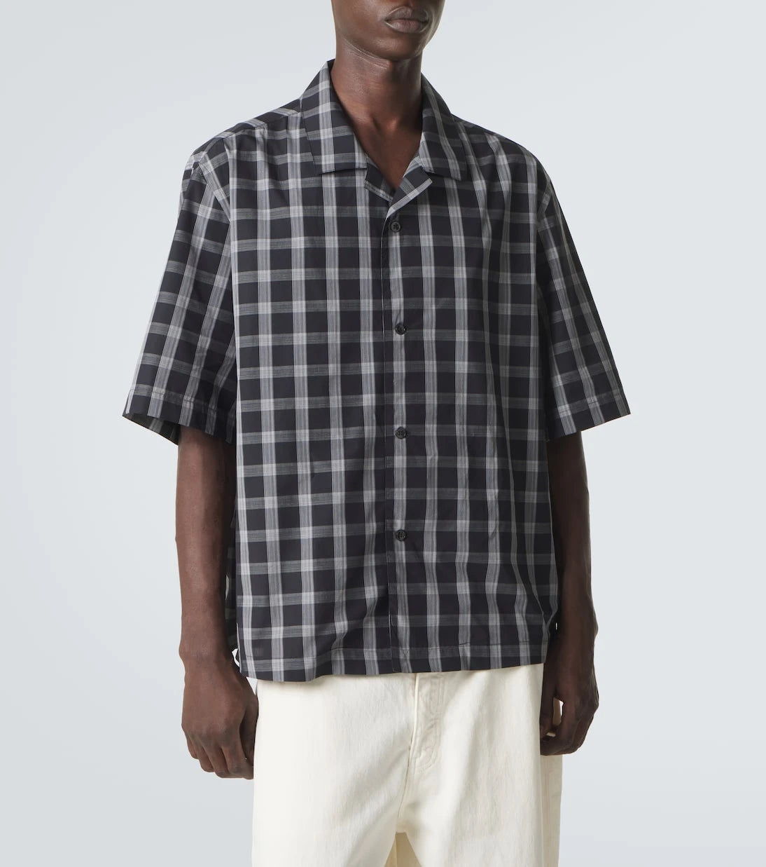 Studio Nicholson - Kline checked cotton bowling shirt