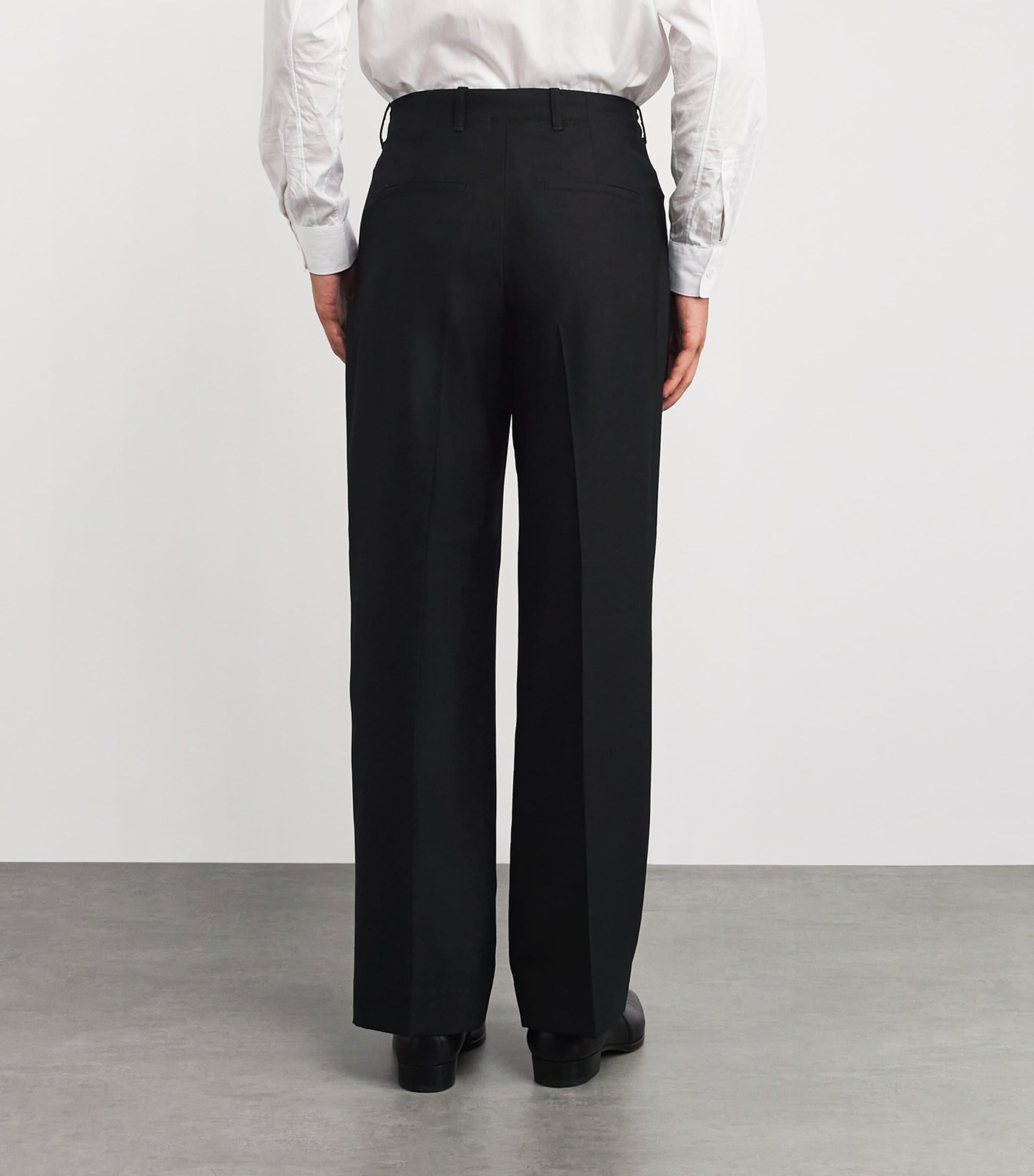 Our Legacy Black Wool Borrowed Chino Wide-Leg Trousers