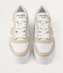 Prada White Leather Platform Downtown Sneakers 50
