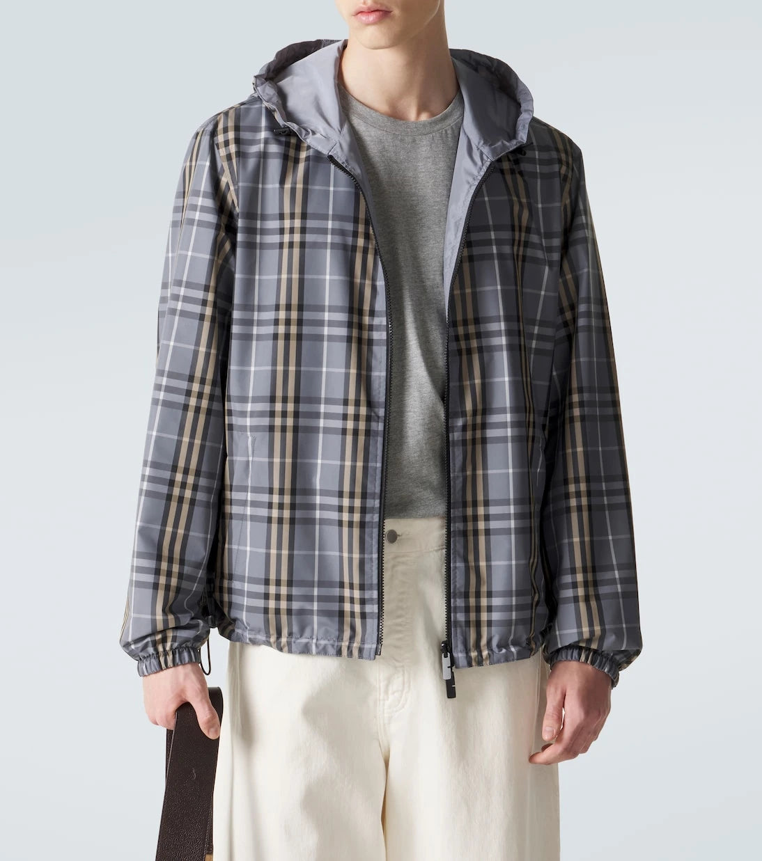 Burberry - Burberry Check reversible hooded jacket