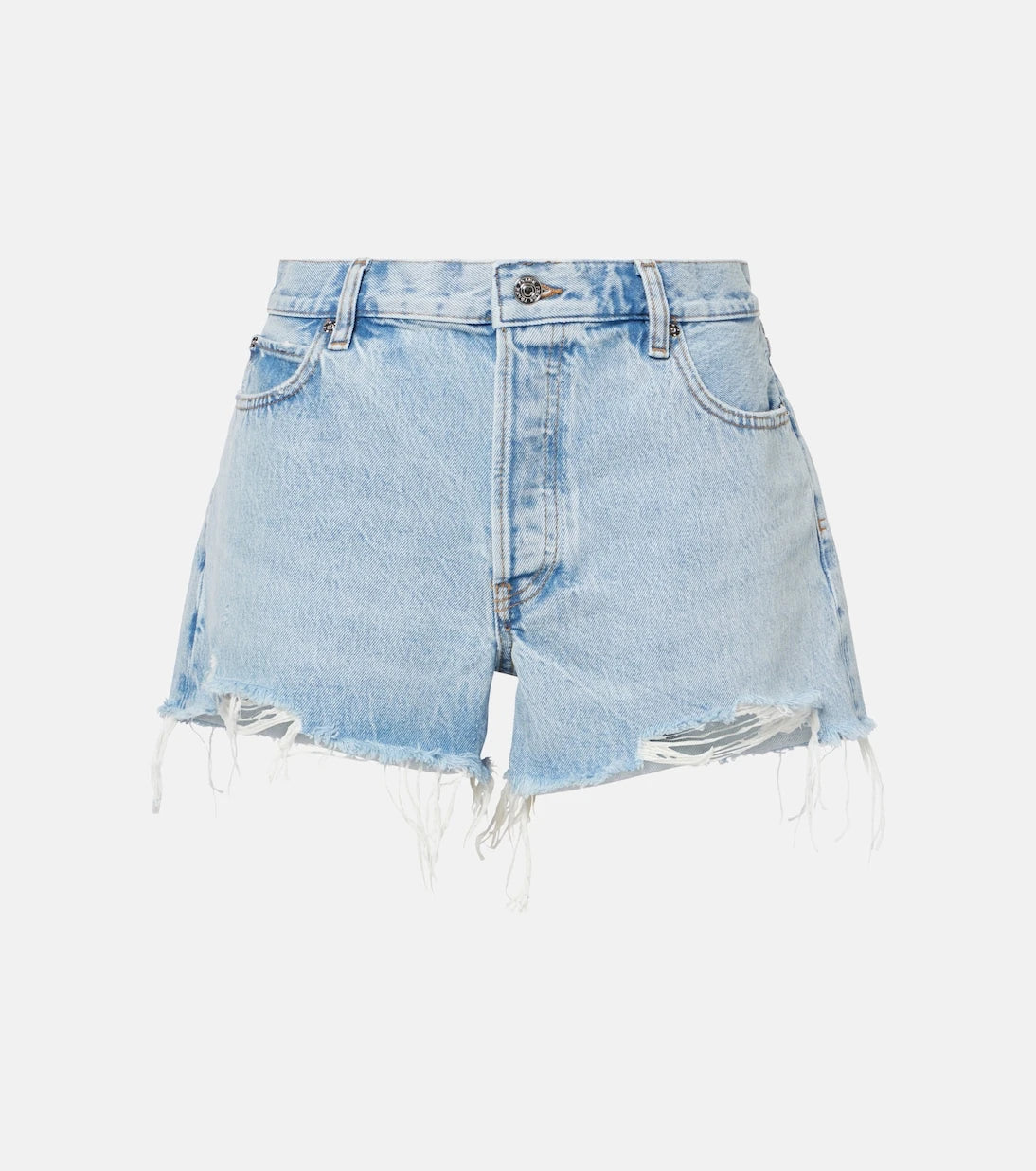 Frame - The Hang mid-rise denim shorts