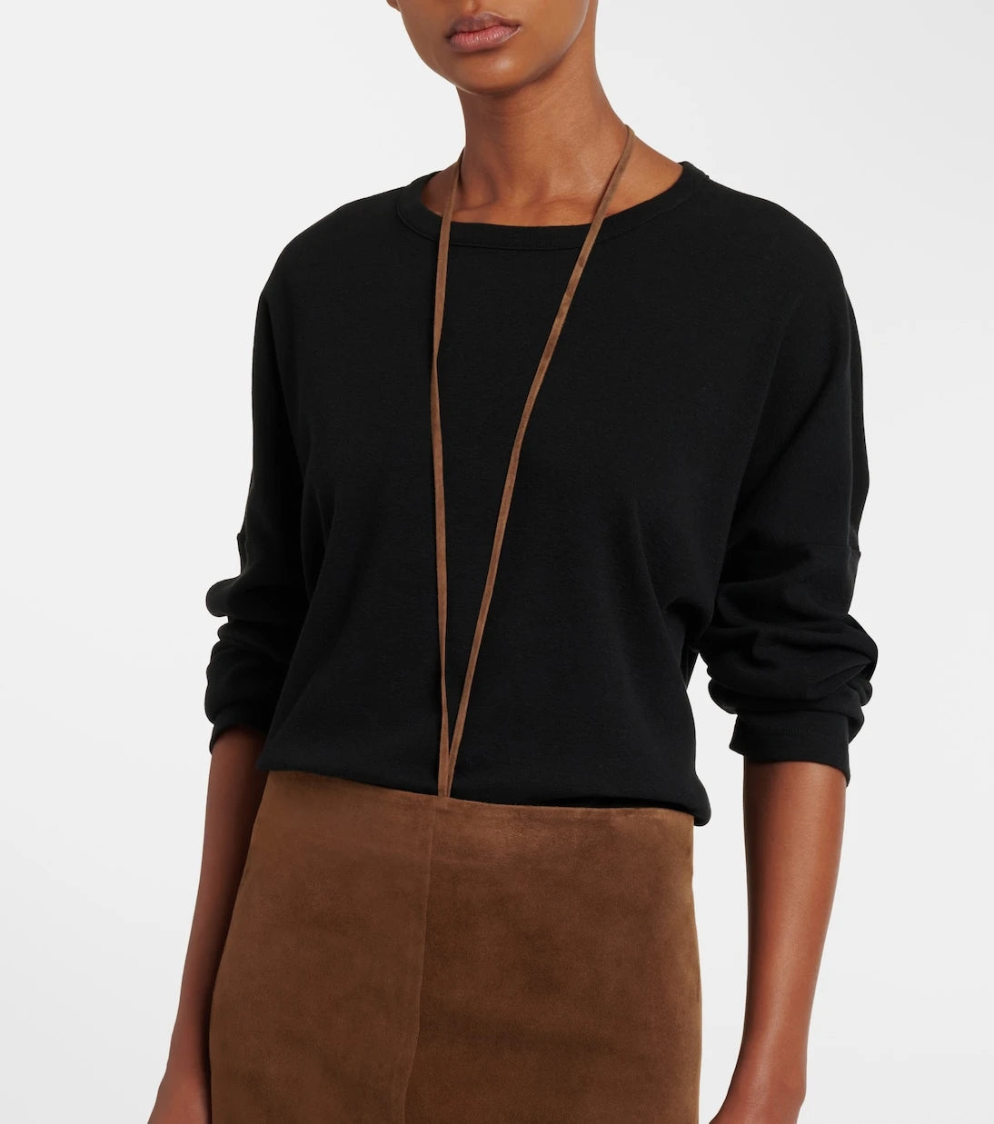 The Row - Erina suede pencil skirt