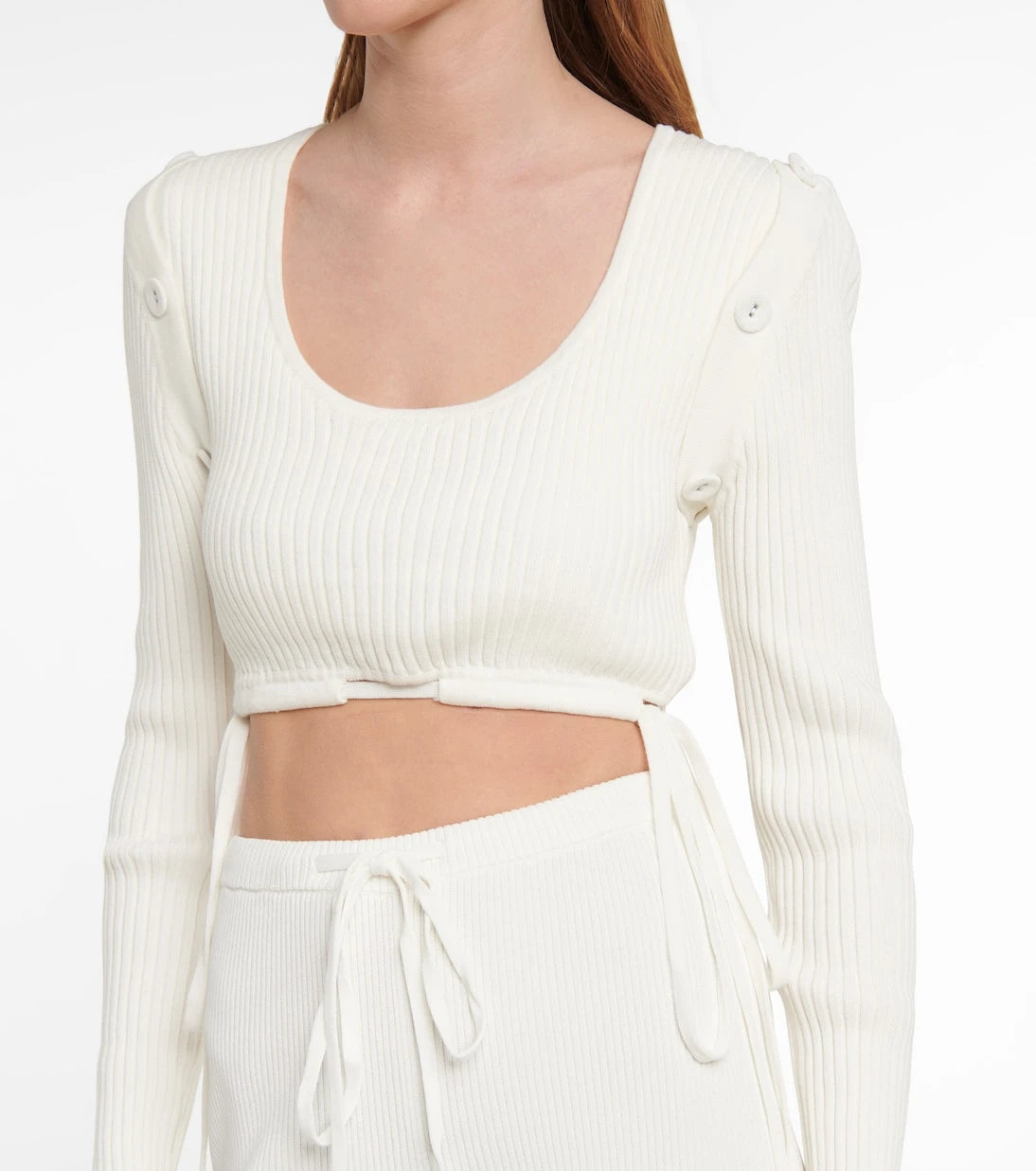 Christopher Esber - Ribbed-knit crop top