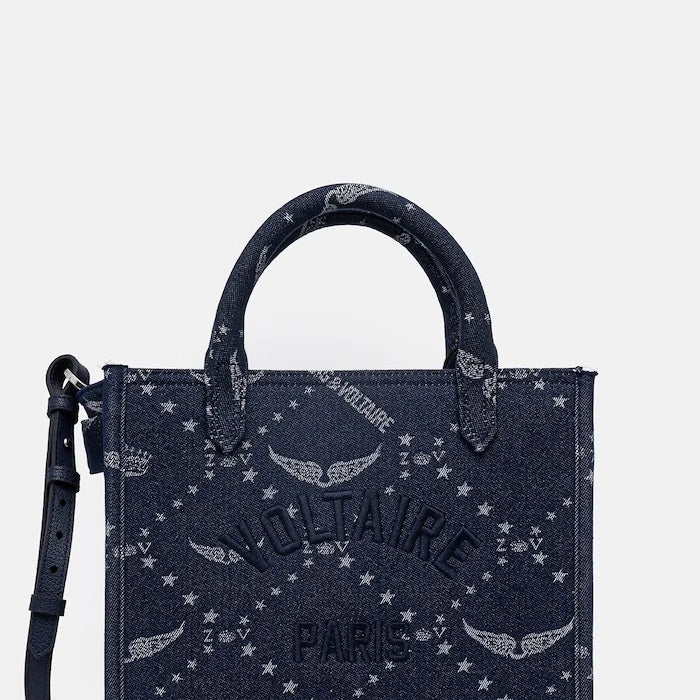 Чанта ZADIG&VOLTAIRE ANGEL TOTE XS DENIM MONOGRAM