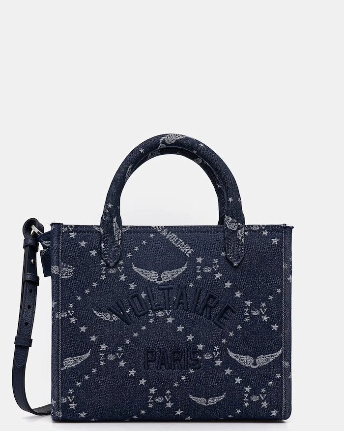 Чанта ZADIG&VOLTAIRE ANGEL TOTE XS DENIM MONOGRAM
