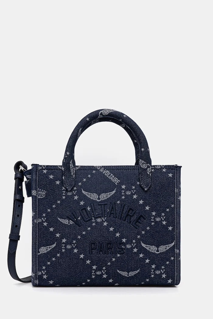 Чанта ZADIG&VOLTAIRE ANGEL TOTE XS DENIM MONOGRAM