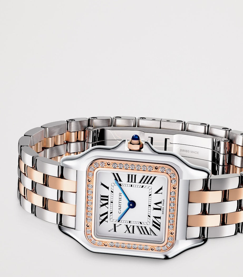Medium Rose Gold and Diamond Panthère de Cartier Watch 27mm