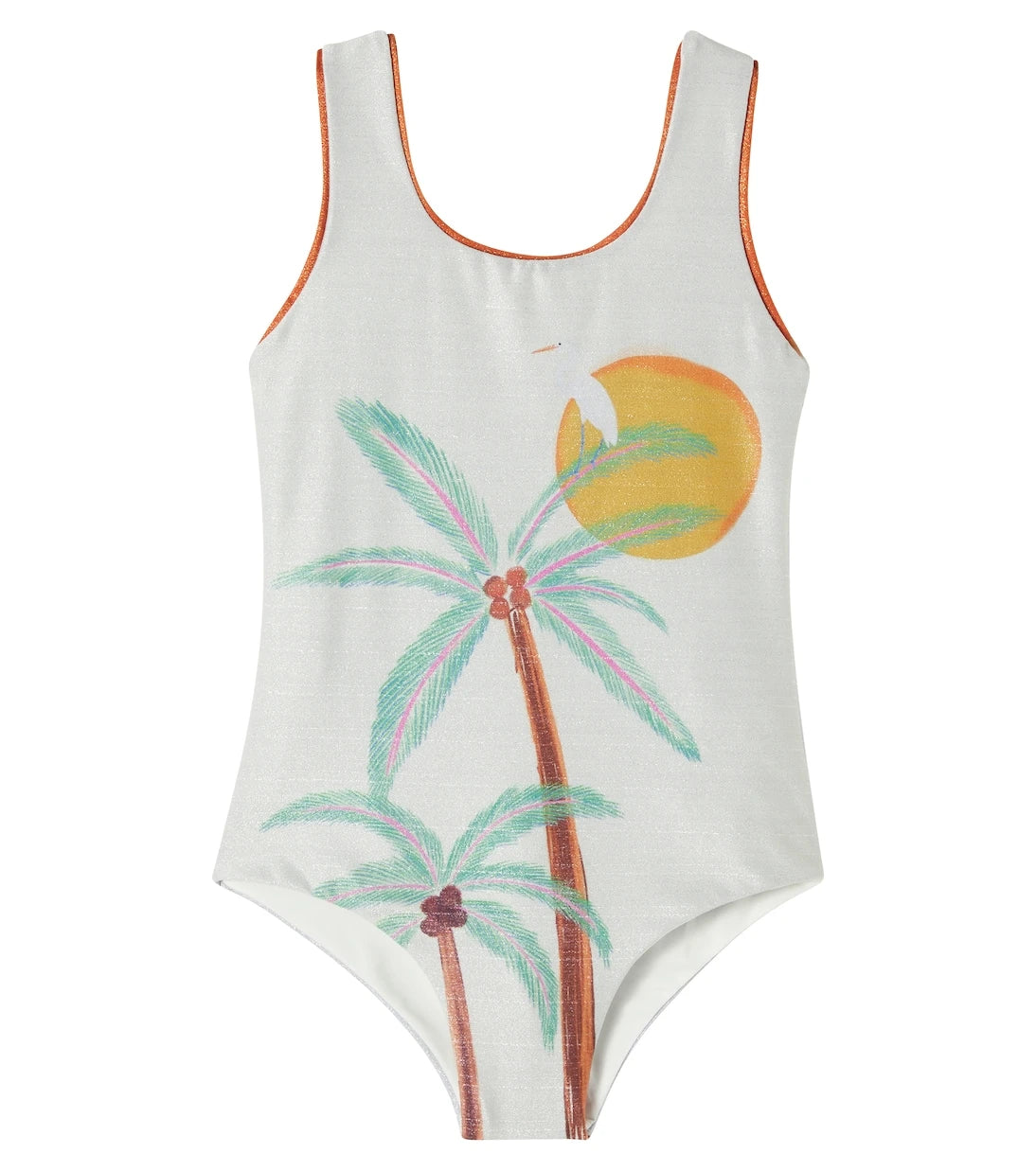 Pepita&Me - Sun&Moon printed lamé swimsuit
