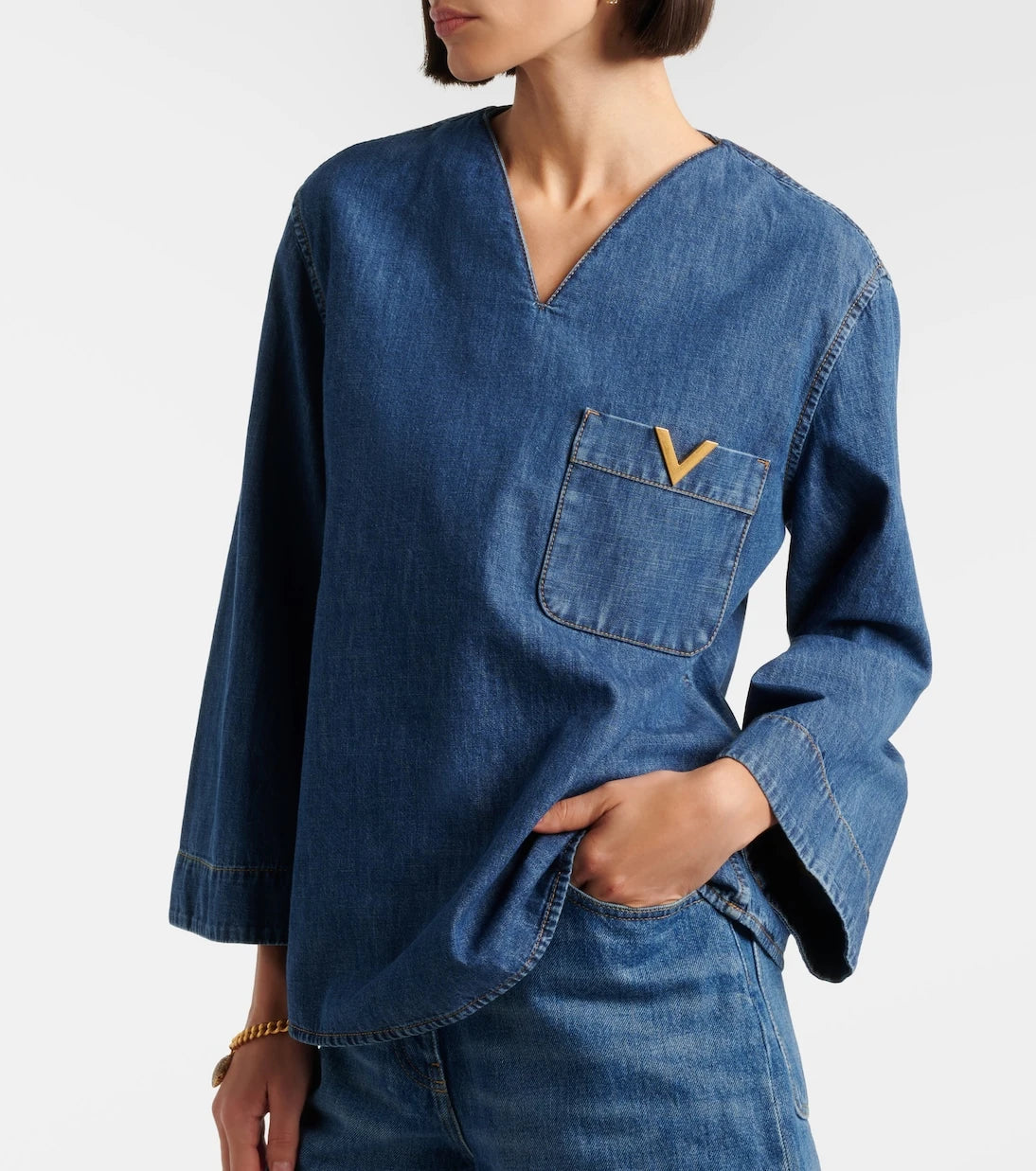 Valentino - VGold chambray top