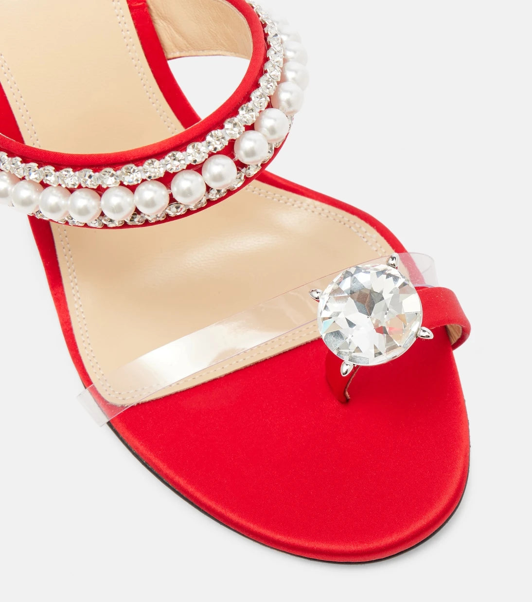 Mach & Mach - Diamond Of Elizabeth 90 satin mules