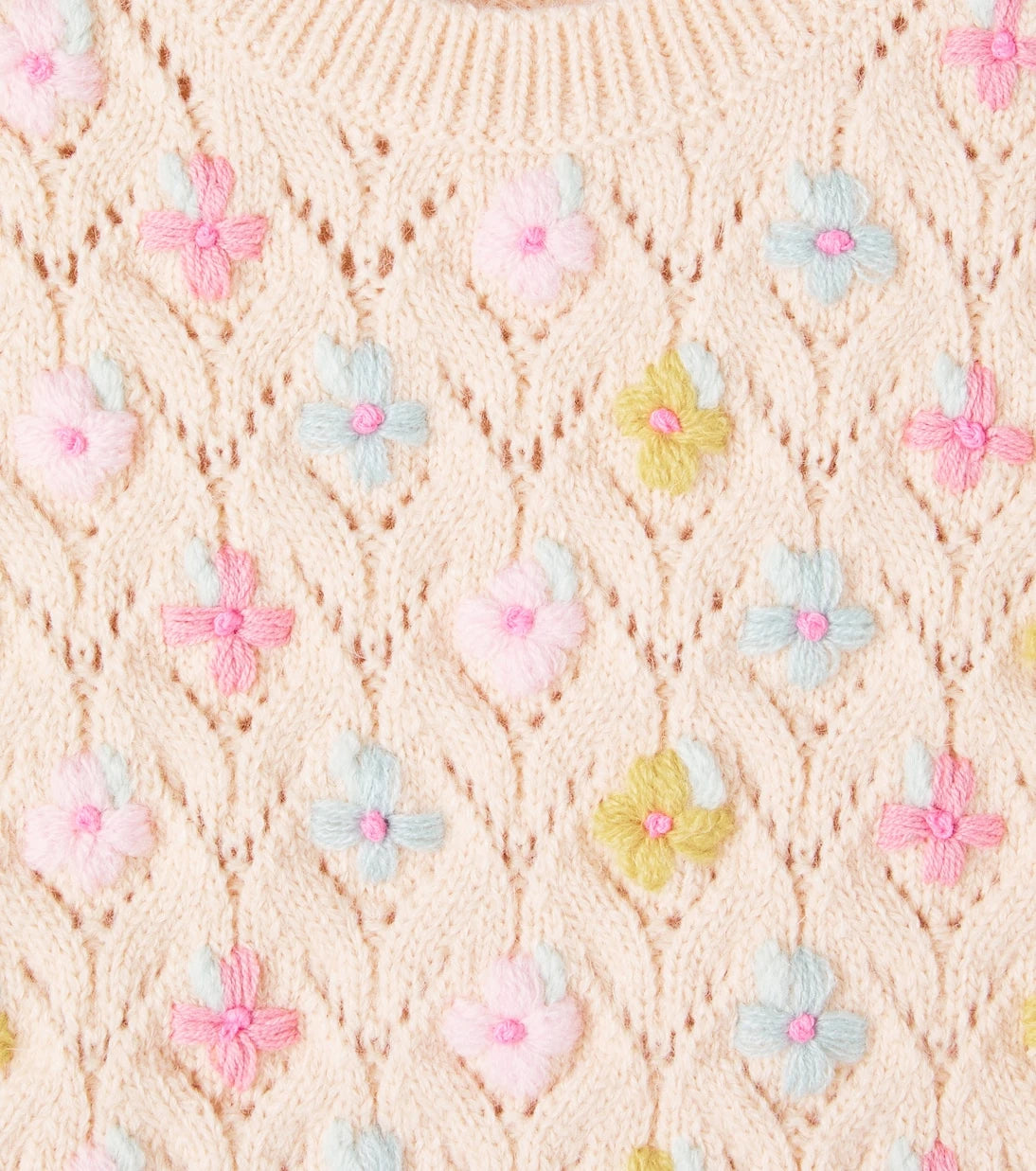 Louise Misha - Yuliya open-knit floral top