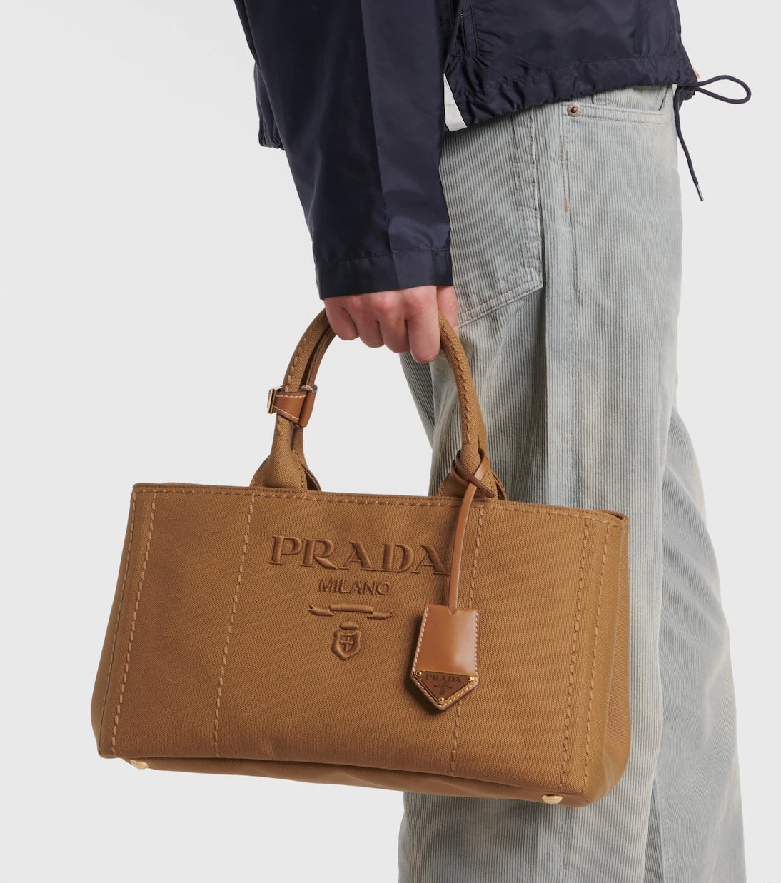 Prada - Prada Jardinière Medium canvas tote bag