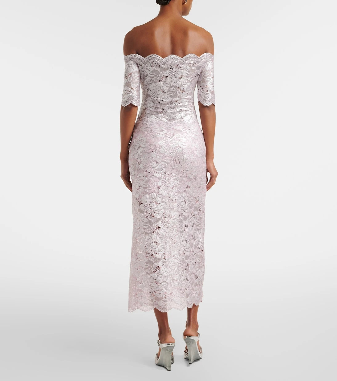 Rabanne - Floral lace midi skirt