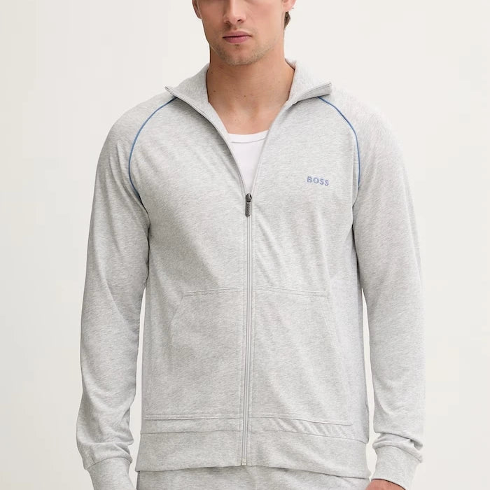 BOSS Erkek Pamuk ve Elastan Fermuarlı Sweatshirt Mix&Match Jacket Z