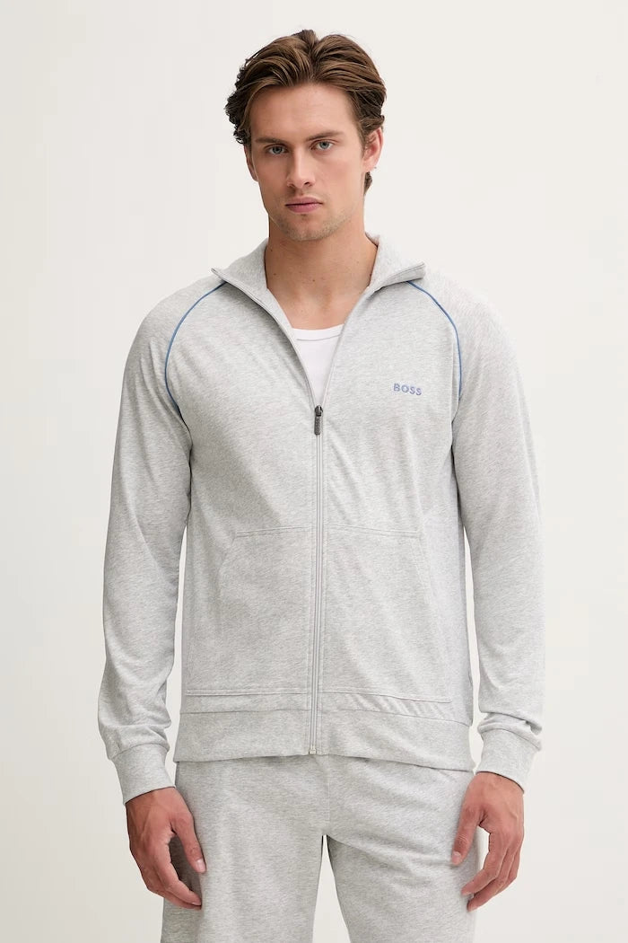 BOSS Erkek Pamuk ve Elastan Fermuarlı Sweatshirt Mix&Match Jacket Z