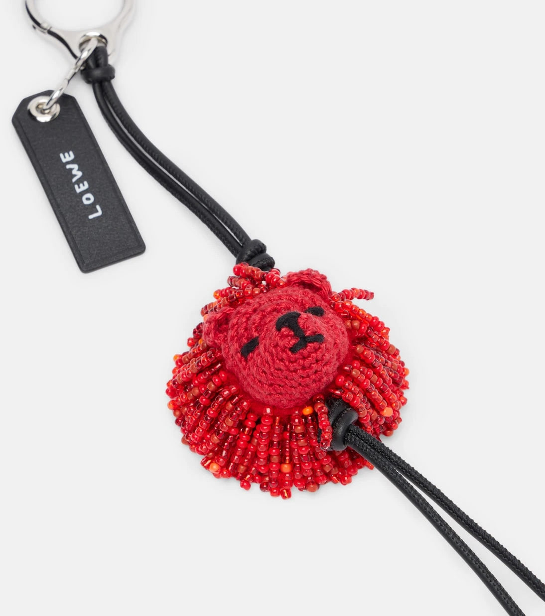 Loewe - Lion beaded crochet bag charm