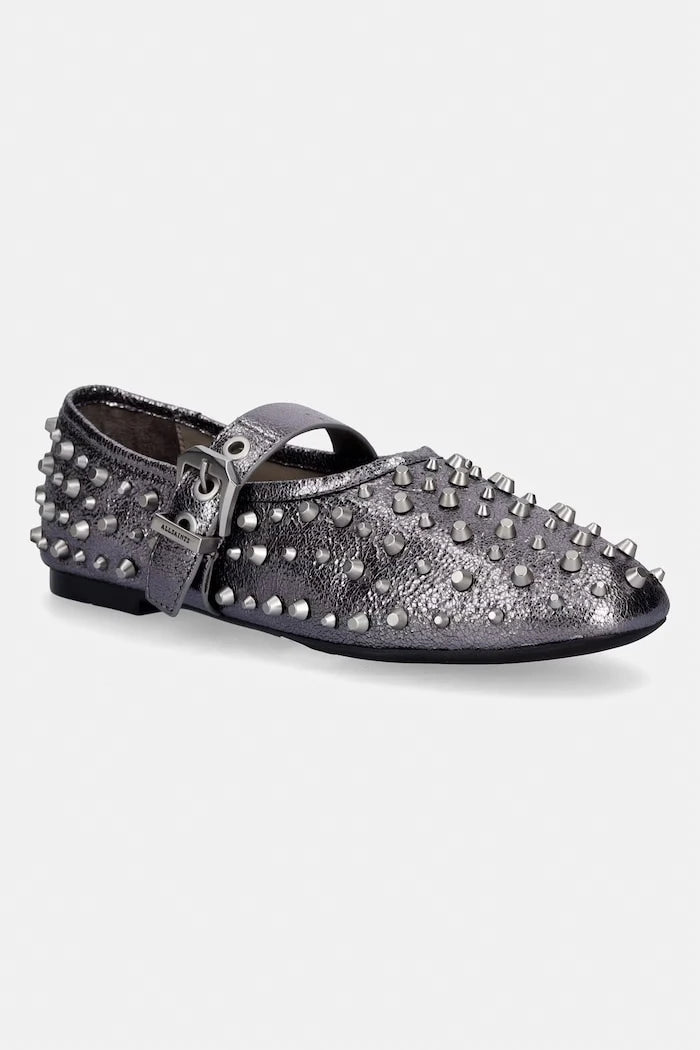 Кожени балеринки AllSaints Sabine Stud Shoe