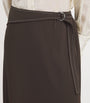 Tory Burch Brown Jersey Belted Maxi Skirt