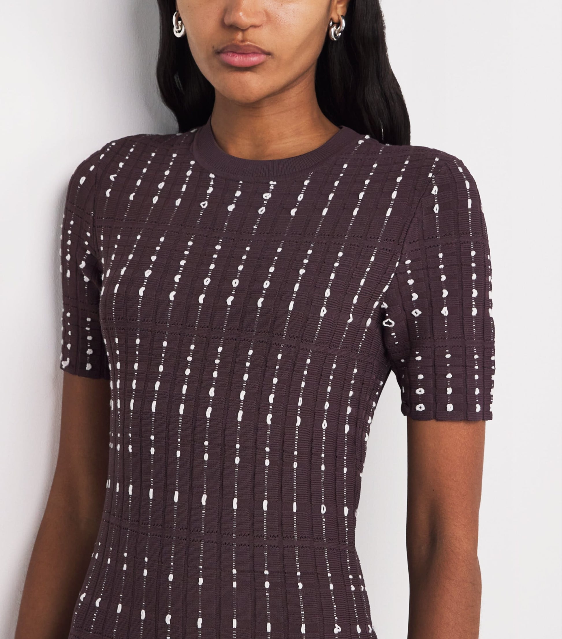 Multi Fragmented Stripes Dress