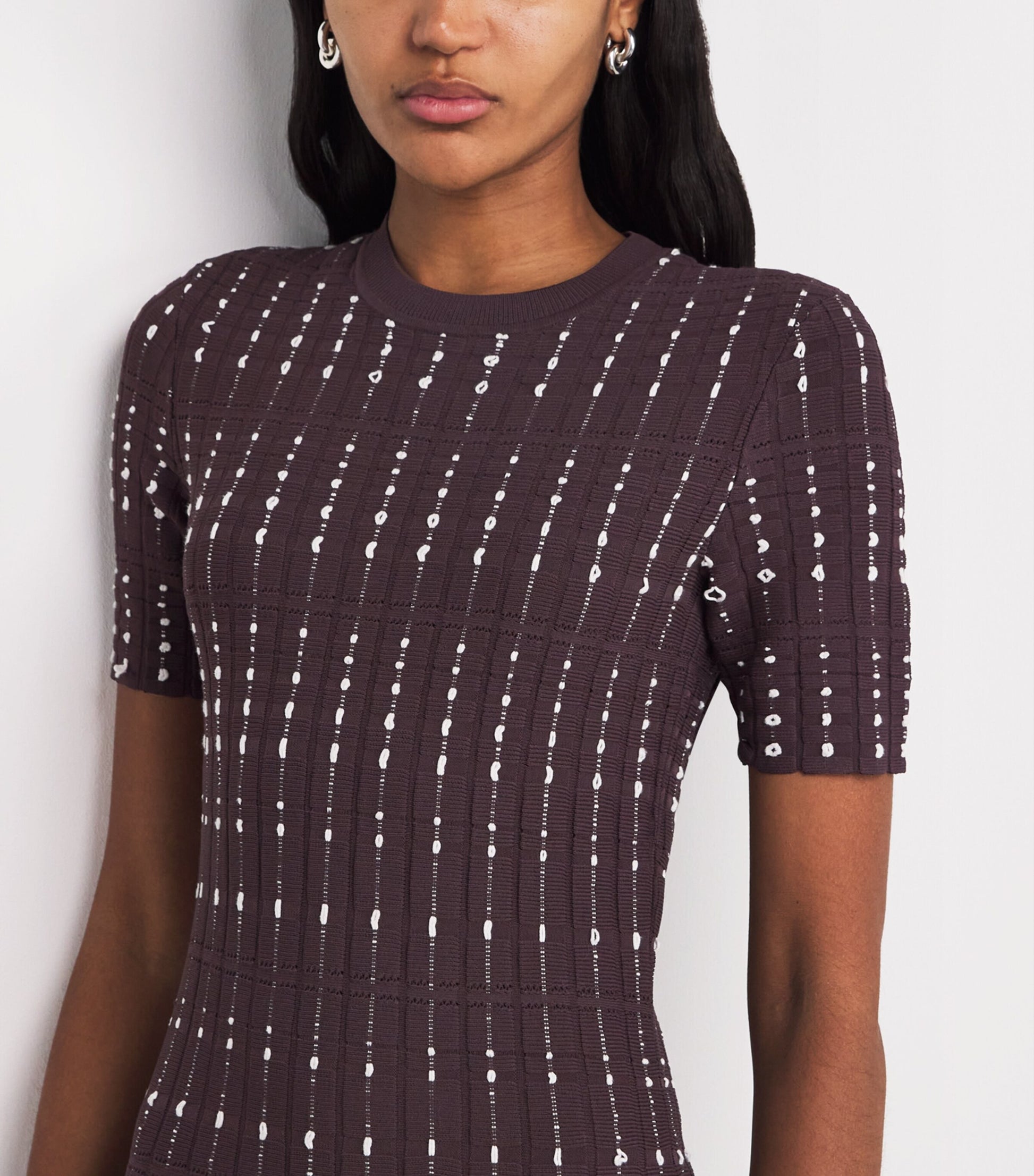 Multi Fragmented Stripes Dress