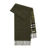 Green Cashmere Reversible B Shield Scarf