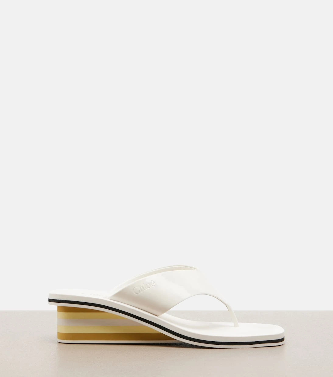 Chloé - Swimming Cool patent leather thong sandals