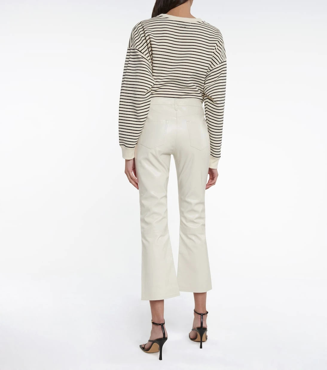 J Brand - Franky high-rise leather bootcut jeans