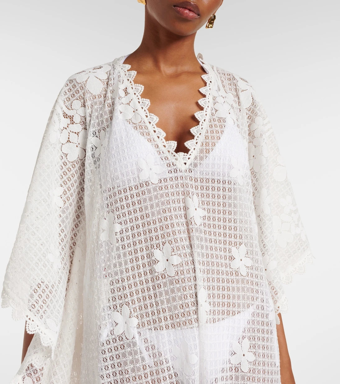 Melissa Odabash - Josephine ruffled cotton-blend kaftan