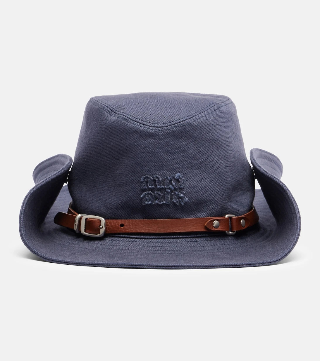 Miu Miu - Leather-trimmed cotton cowboy hat