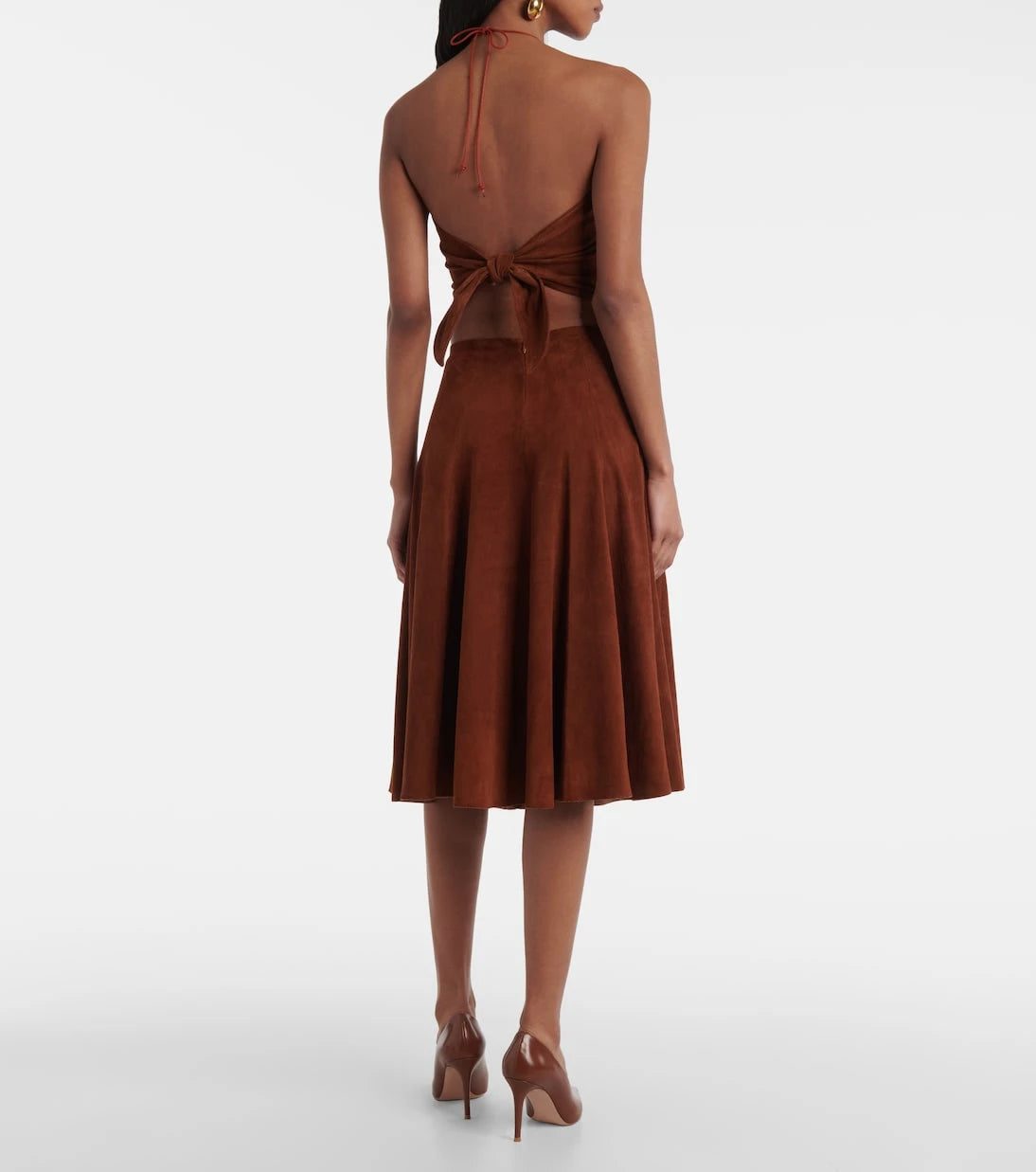 Stouls - Sabrina suede midi skirt