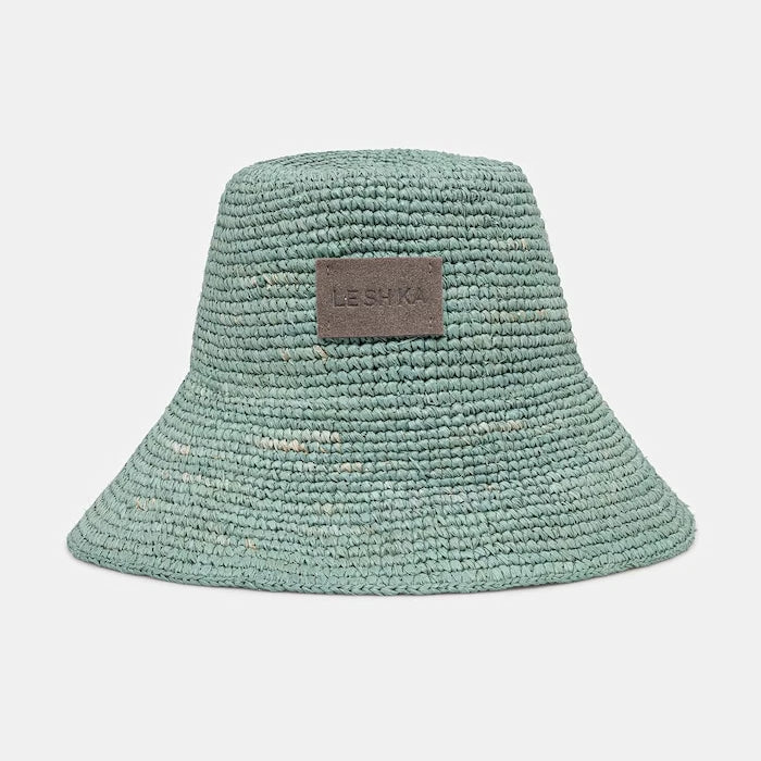 LE SH KA Örgü Kumaş Kadın Mavi Bucket Şapka