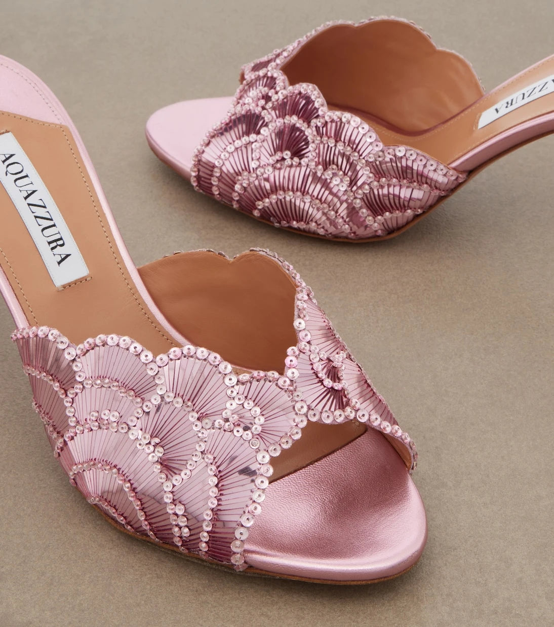 Aquazzura - Ce Soir sequined mules