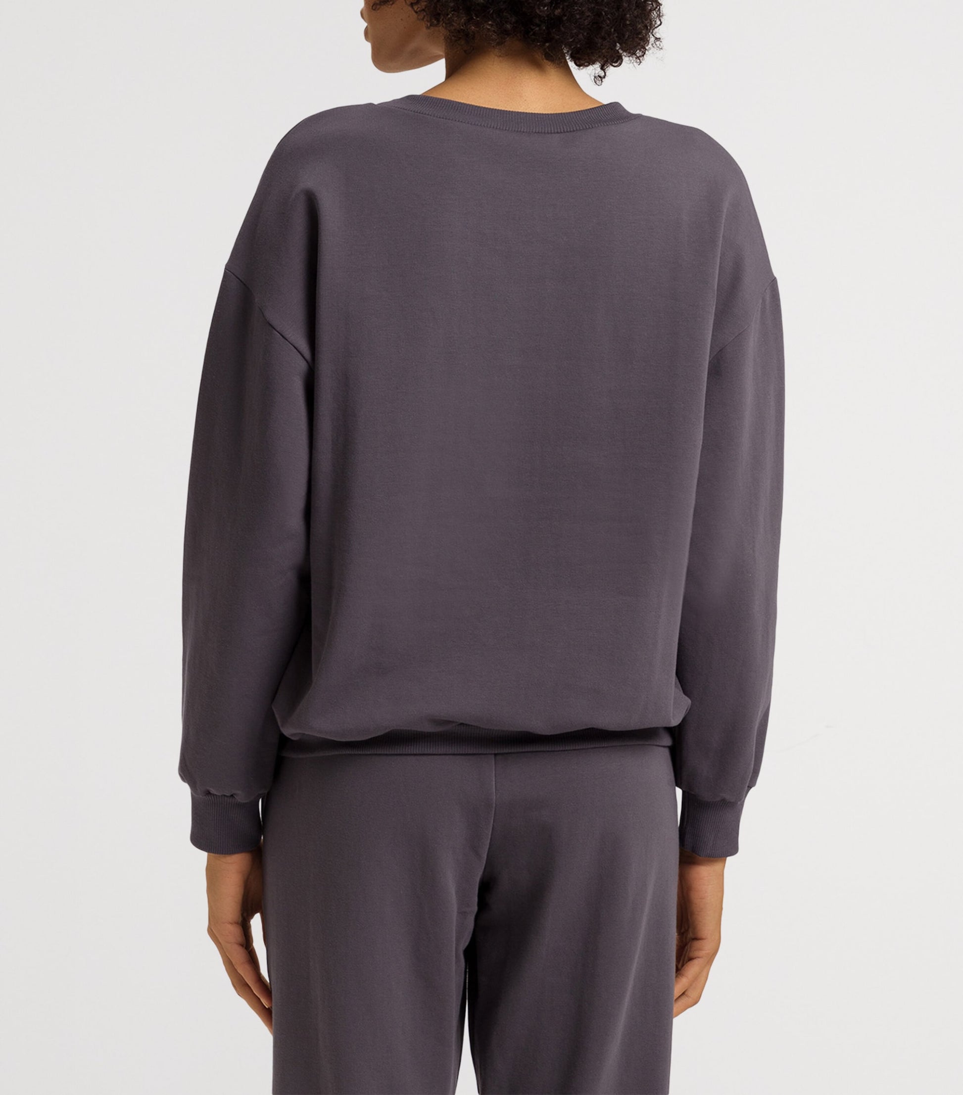 Hanro Black Organic Cotton-Blend Natural Living Sweatshirt