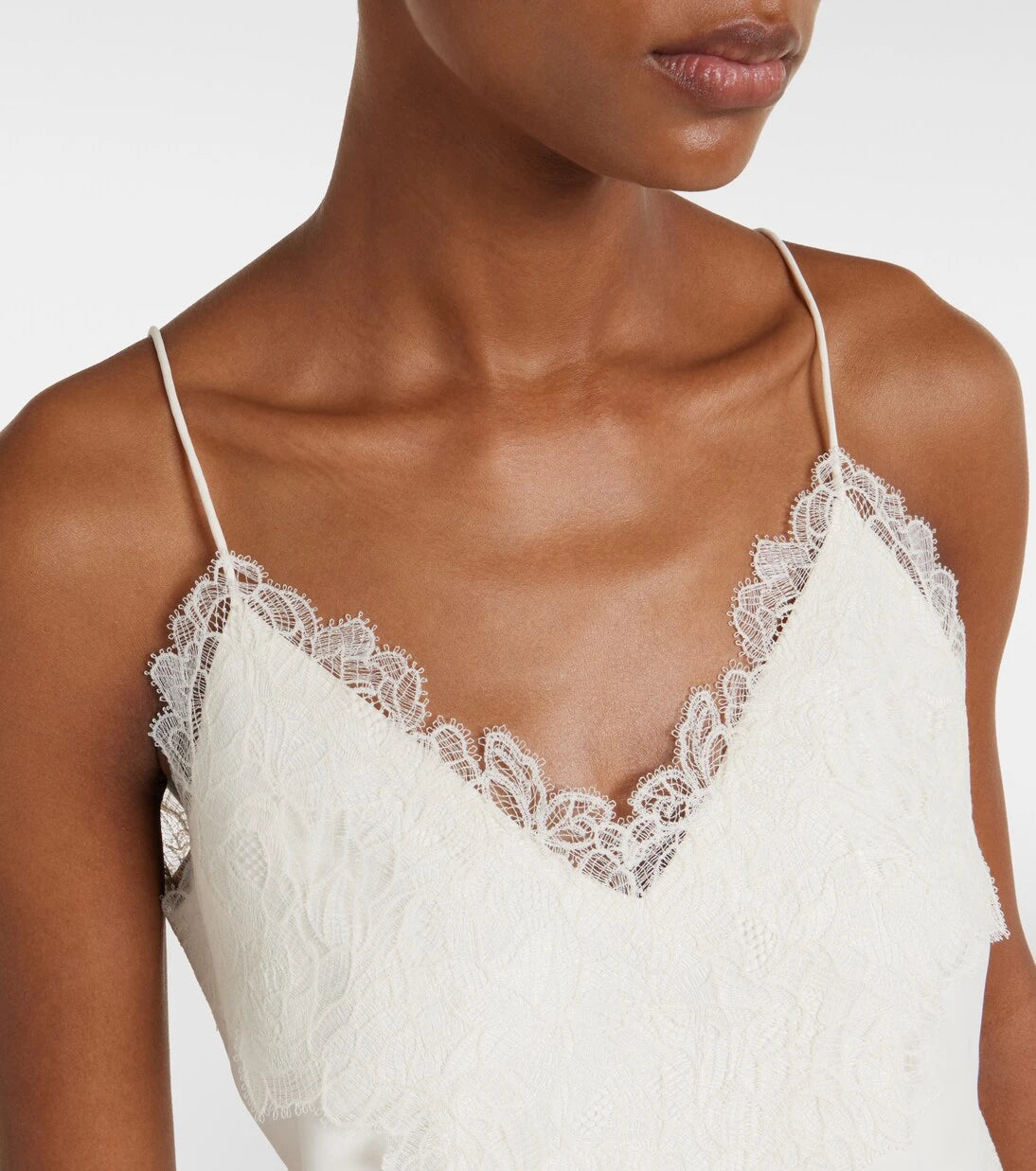 Róhe - Lace-trimmed satin camisole