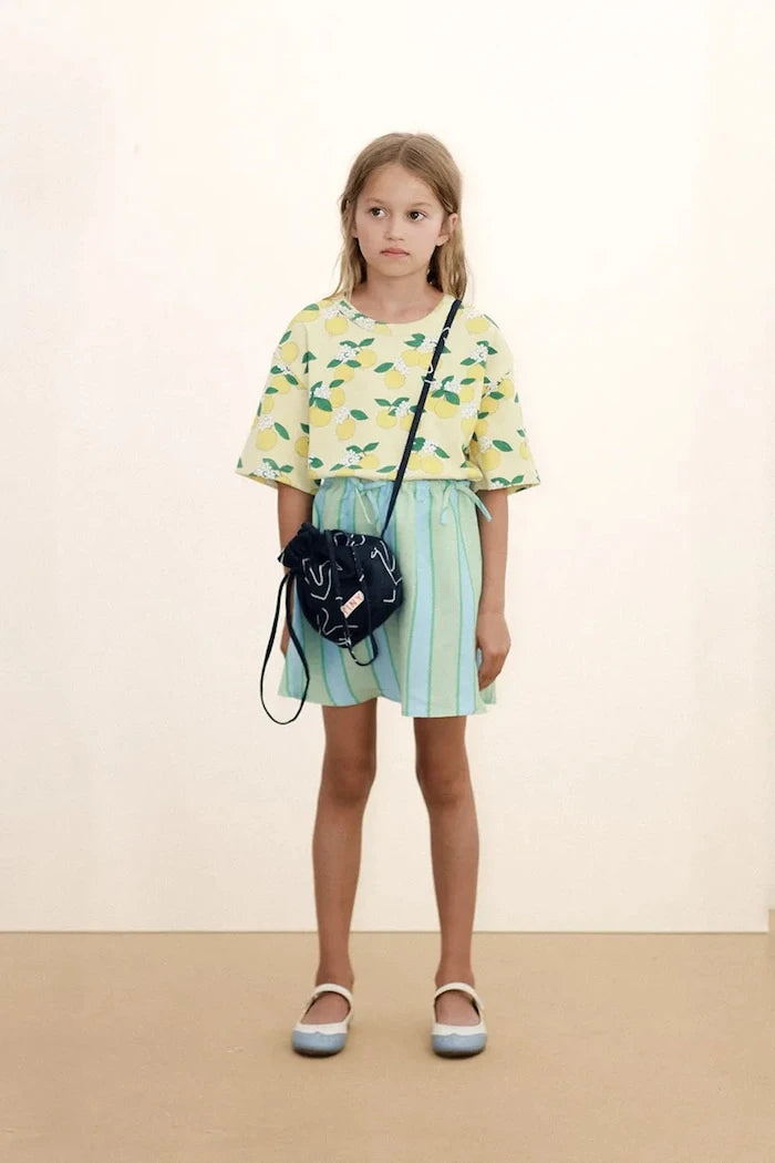 Детска тениска Tinycottons ORANGES RIB TEE