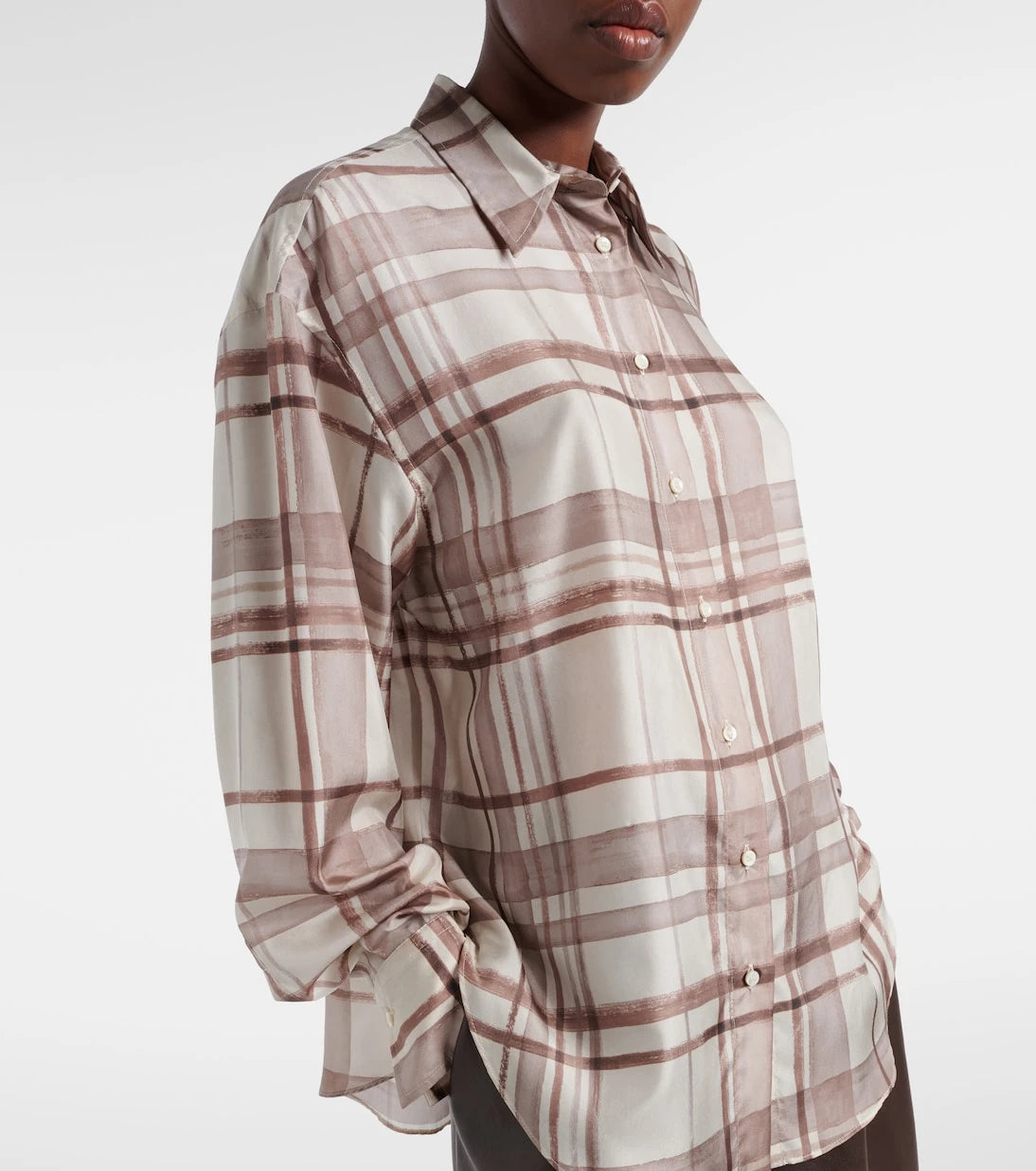 Brunello Cucinelli - Checked silk shirt