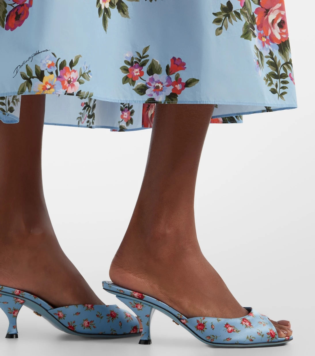 Dolce&Gabbana - Keira 60 floral satin mules
