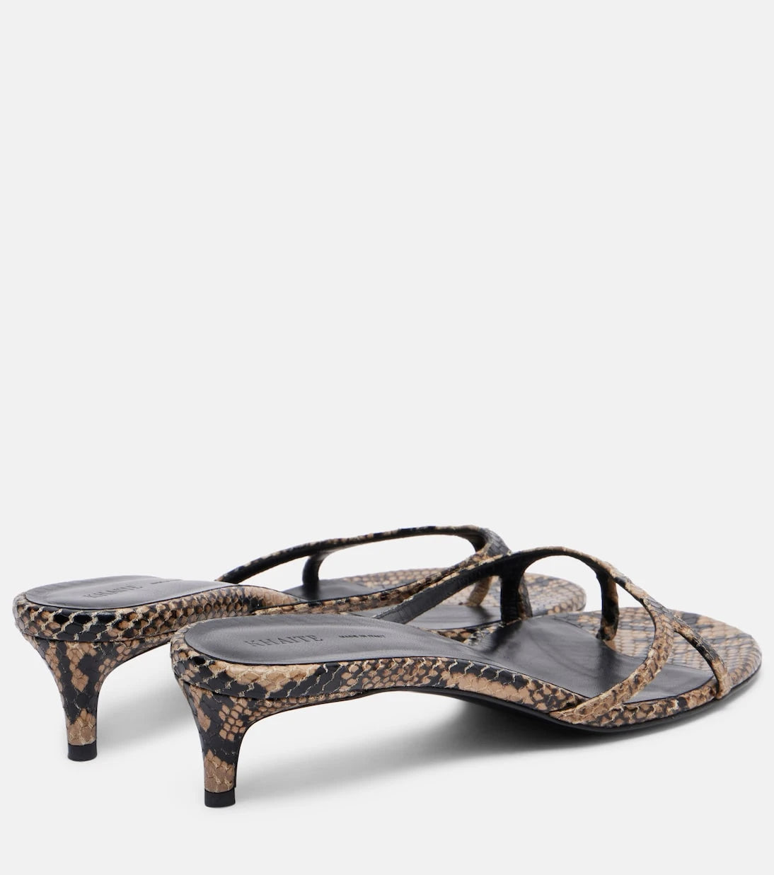 Khaite - Mila 35 snake-effect leather mules