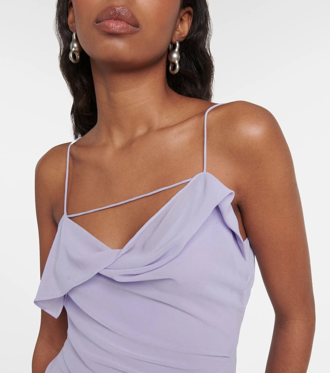 Acne Studios - Ruffled asymmetric midi dress