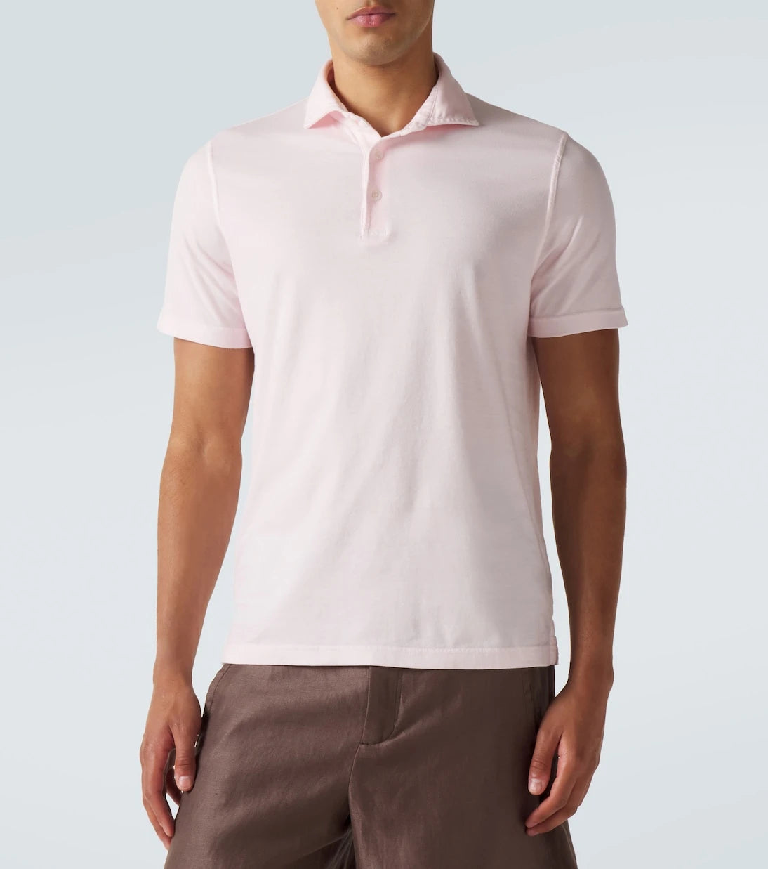 Fedeli - Cotton jersey polo shirt
