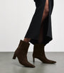 Khaite Brown Suede Ona Ankle Boots 55