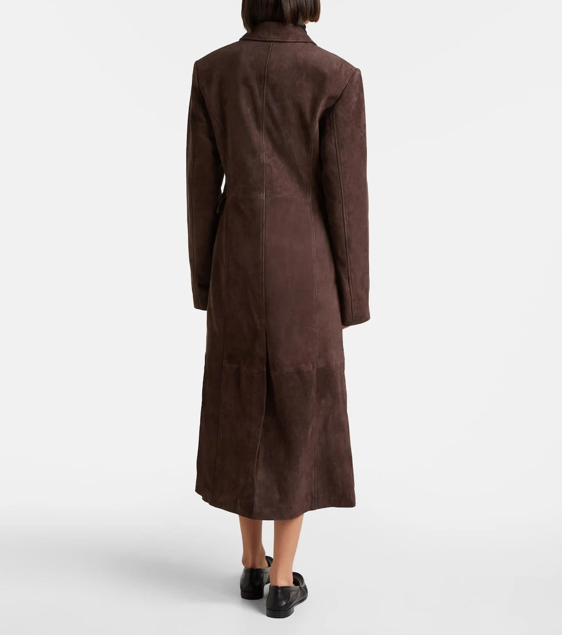 Rotate - Double-breasted suede coat
