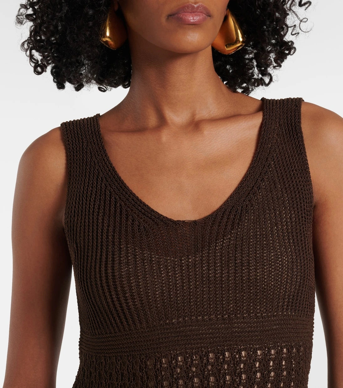 Max Mara - Valois knitted cotton-blend maxi dress