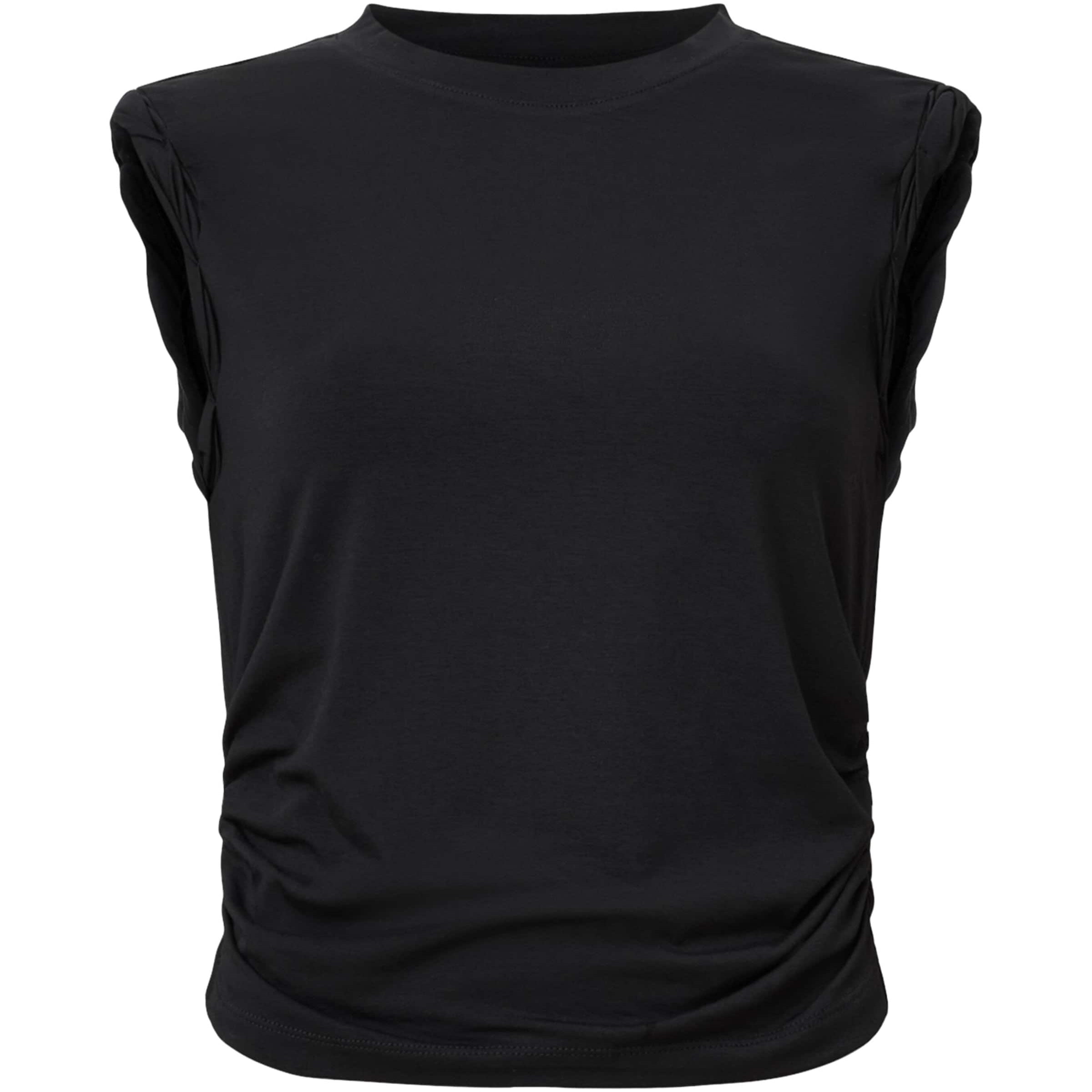 AllSaints Black Cotton-Modal West Tank