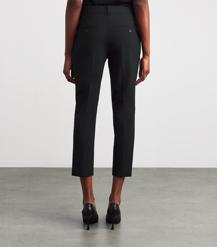 Theory Black Good Wool Cropped Treeca Trousers